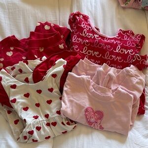 Heart and Love Print Kids Pajamas Set